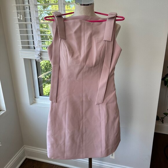 NWT Commense Women's Bow-Strap Mini Sleeveless Dress Pink Size Small Preppy - Picture 2 of 5
